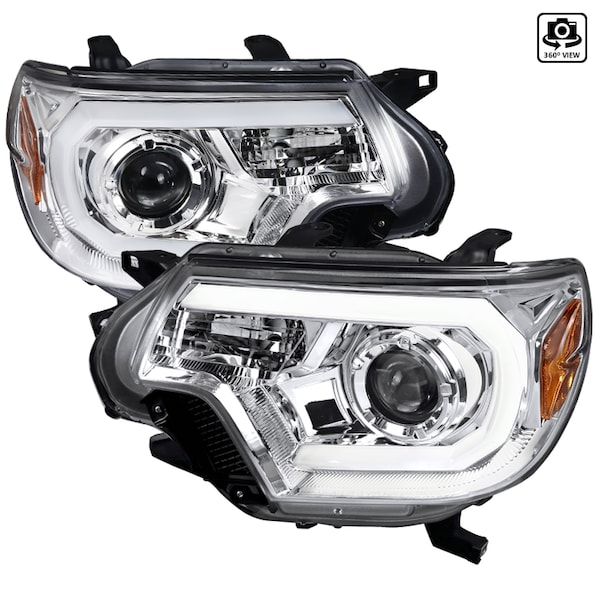 Spec-D Tuning 12-15 Toyota Tacoma Projector Headlights- Chrome 2LHP-TAC12-TM - main